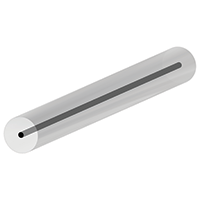 Diagram of a carbide rod with a single central coolant channel