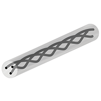 A diagram of a carbide rod with three 30 degree helix coolant channels