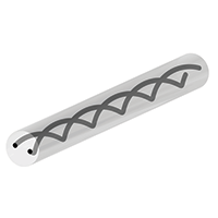 Carbide Rod diagram with Two 40 Degree Helix Coolant Channels