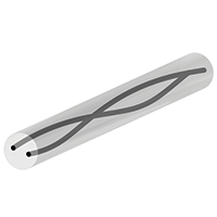 Carbide Rod diagram with two 15 degree helix coolant channels 15